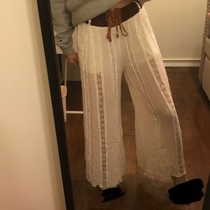 stitched Brown belt flowy pants!